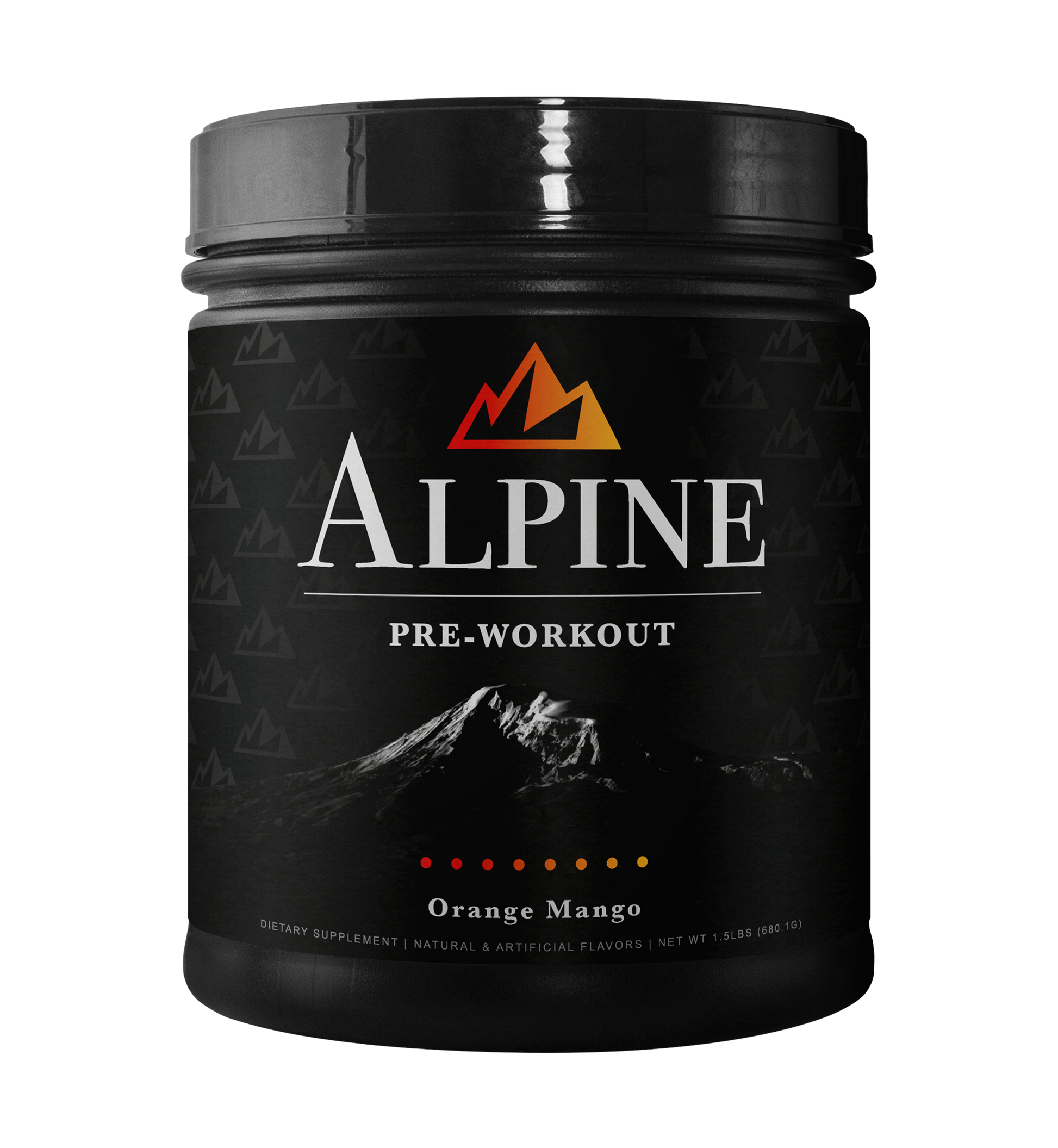 Alpine Health Orange Mango Pre Workout Supplement Tub